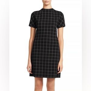 Dolman Sleeve Plaid Shift Mini Dress